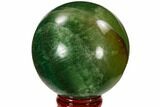 Polished Green Fluorite Sphere - Madagascar #106296-1